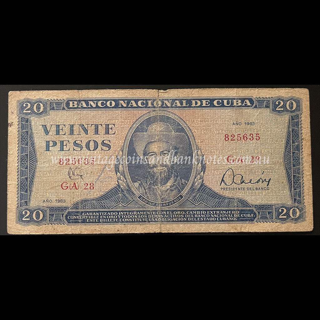 Cuba 1983 20 Pesos aFINE