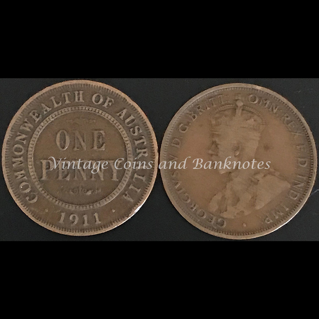 1911 Penny George V FINE+