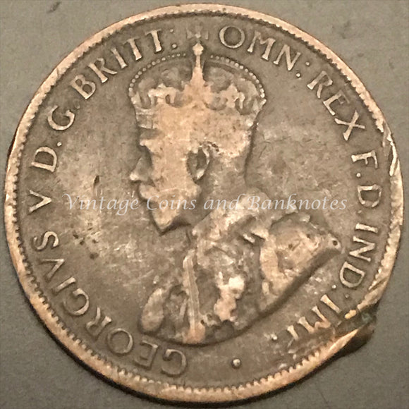 1912H Half Penny George V FINE