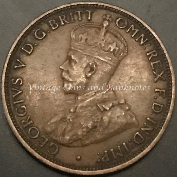 1916C Half Penny George V aEF