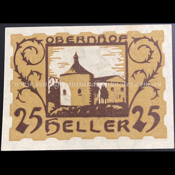 Austria 1920 25 Heller - Ulrichsberg Notgeld UNC