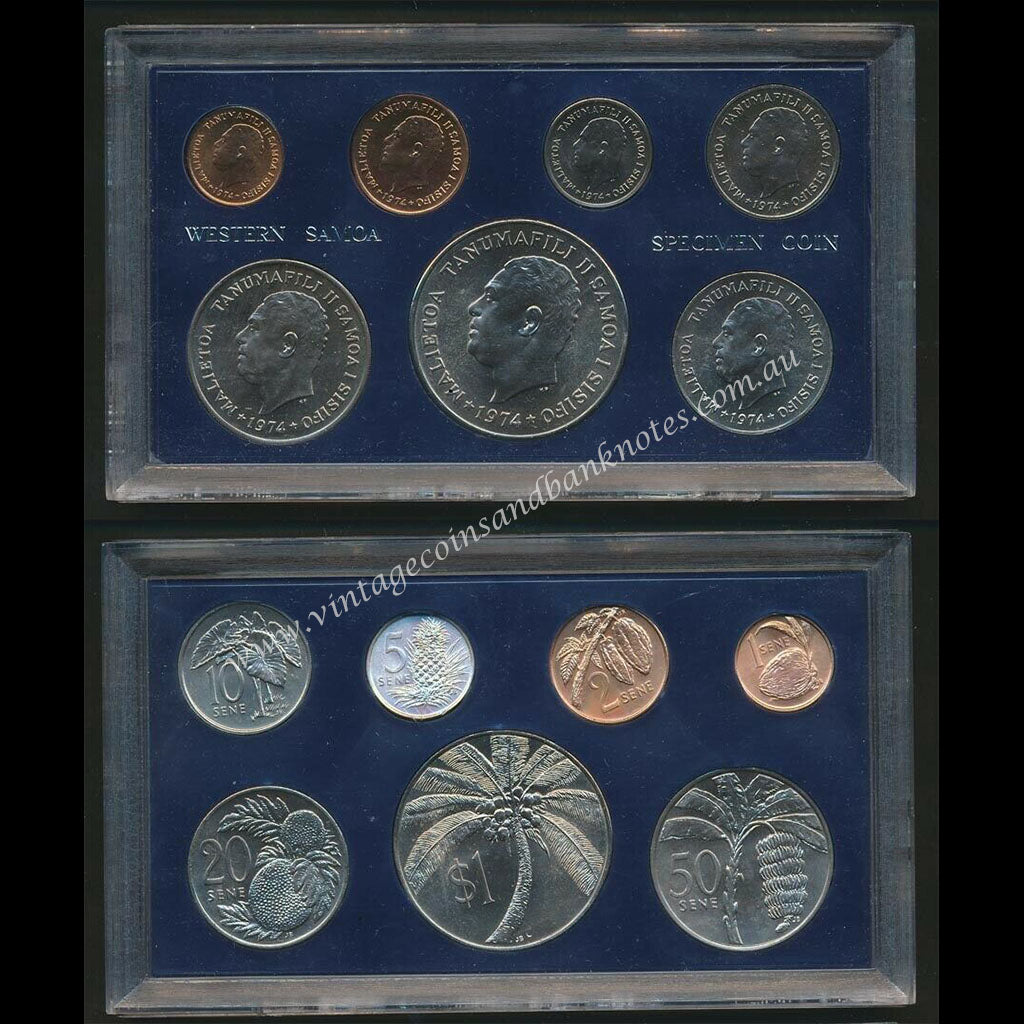 1974 Western Samoa 7 Specimen/Proof Coin Set