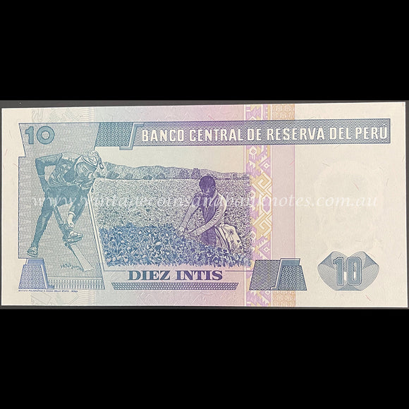 Peru 1987 10 Intis UNC