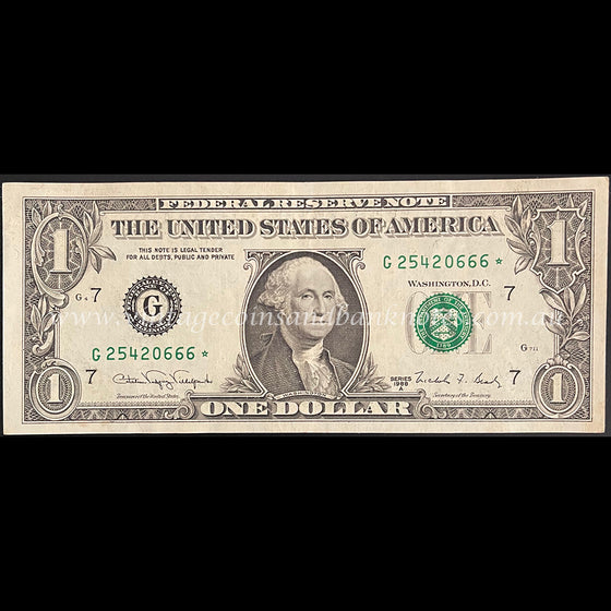 USA 1988A $1 Star Note aUNC