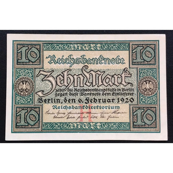 Germany 1920 Reichsbanknote 10 Mark UNC