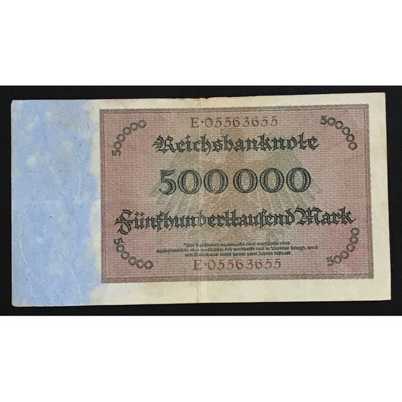 Germany 1923 Reichsbanknote 500,000 Mark gEF