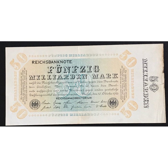 Germany 1923 Reichsbanknote 50 Milliarden Mark gEF