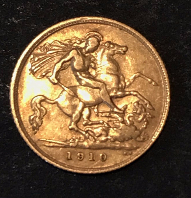 Australian 1910 Half Sovereign Gold Coin