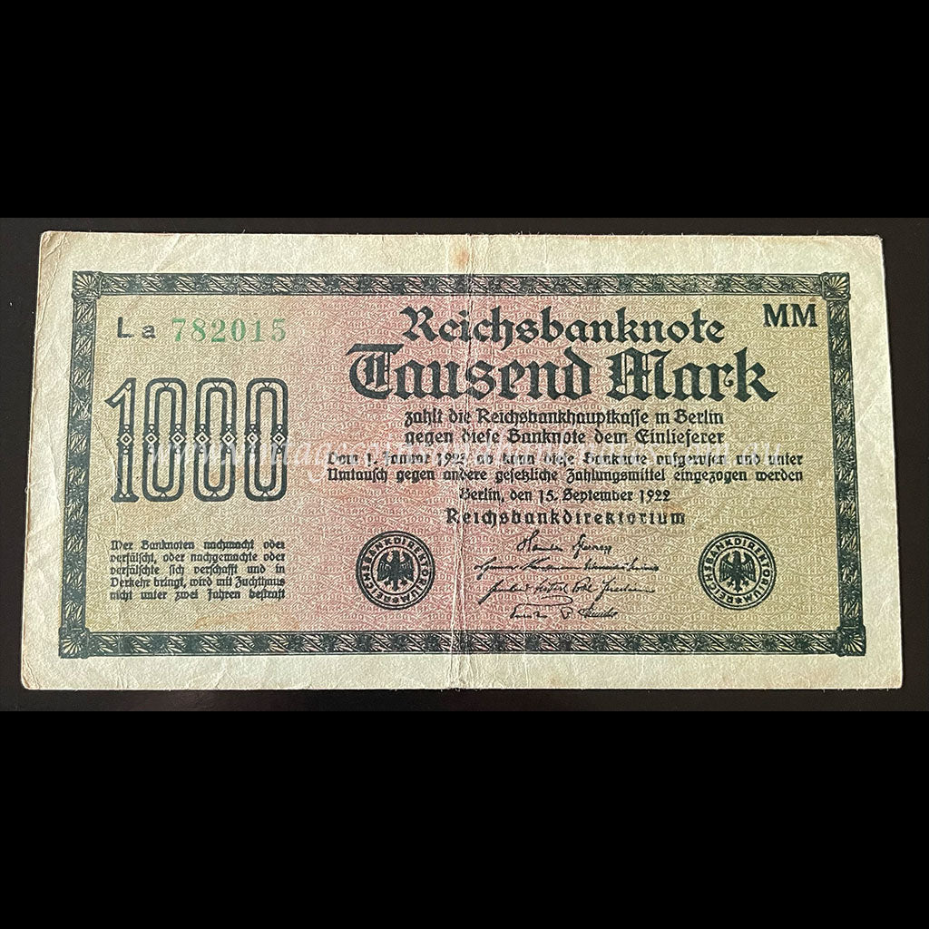 Germany 1922 Reichsbanknote 100 Mark VF