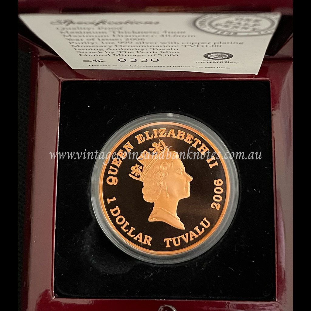 2006 Tuvalu $1 1923 Halfpenny Proof Coin Limited Edition