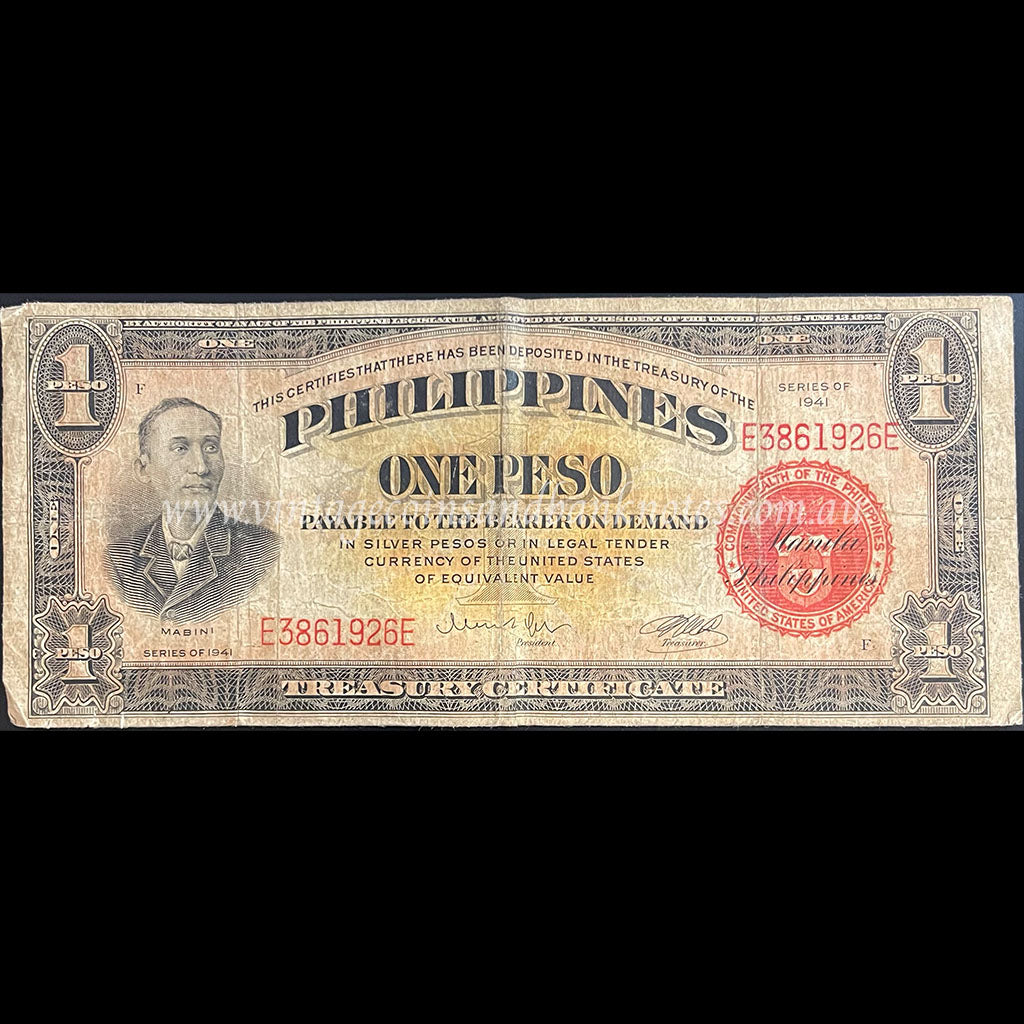 Philippines 1941 1 Peso VG