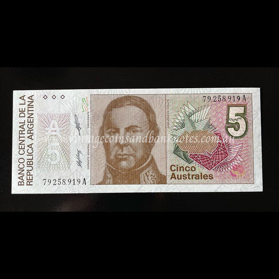 Argentina ND (1986) 5 Australes UNC