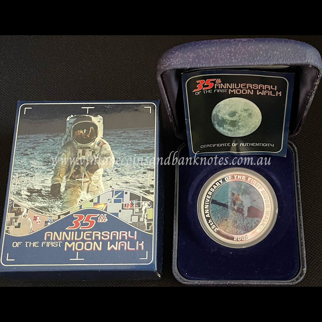 2004 35th Anniversary of the First Moon Walk $1 Silver 1 oz Proof Coin