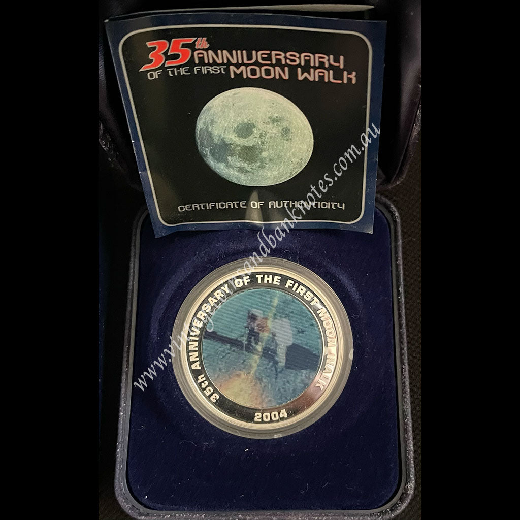 2004 35th Anniversary of the First Moon Walk $1 Silver 1 oz Proof Coin