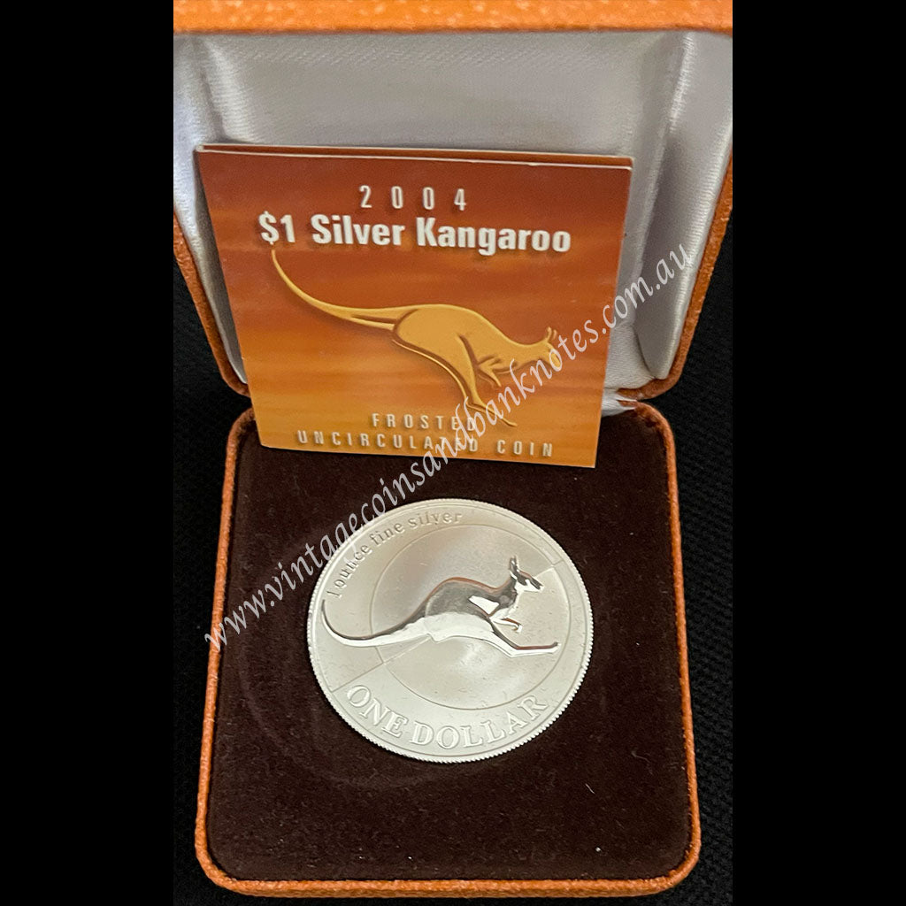 2004 $1 Silver Kangaroo 1 oz Frosted Uncirculated Coin