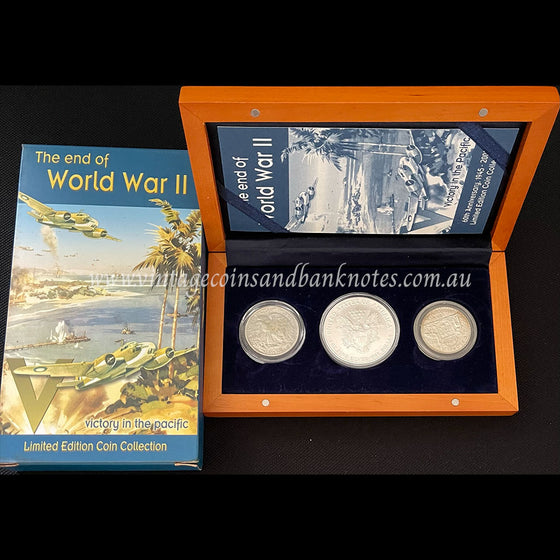 1945 - 2005 The End of World War II 60th Anniversary 3 Coin Set