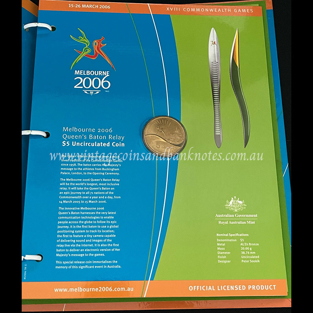 2006 Melbourne Commonwealth Games Uncirculated 50 Cent Coin Collection