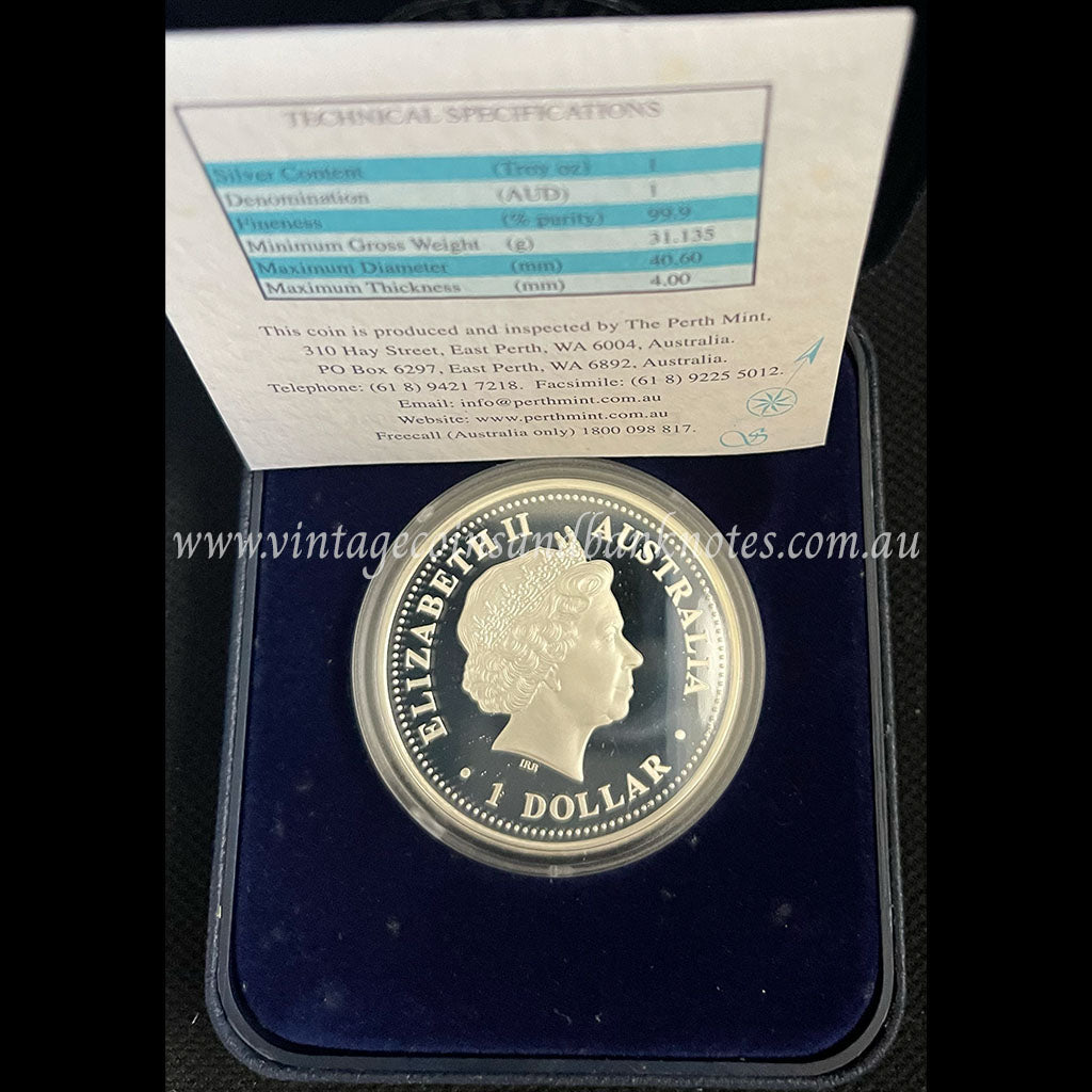 1986 - 2006 Edgeworth David Australian Antarctic Territory $1 Silver 1 oz Proof Coin