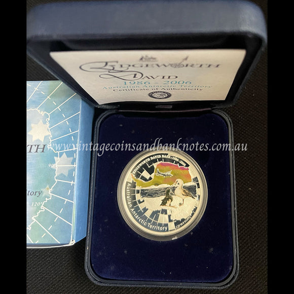 1986 - 2006 Edgeworth David Australian Antarctic Territory $1 Silver 1 oz Proof Coin