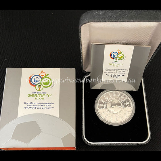 2006 FIFA World Cup Germany 1 oz Silver Proof Holey Dollar and Dump