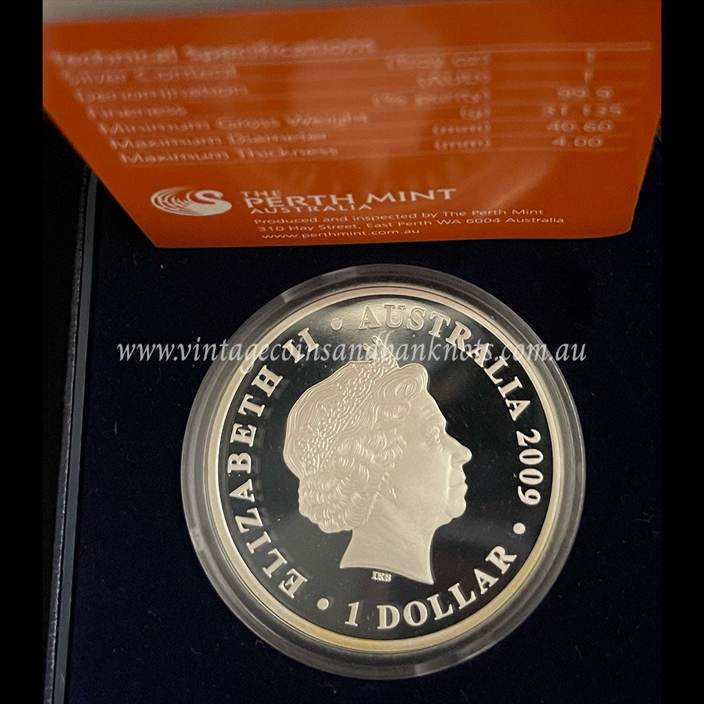 2009 Swimming Australia Celebrating 100 Years of Excellence $1 Silver 1 oz Proof Coin