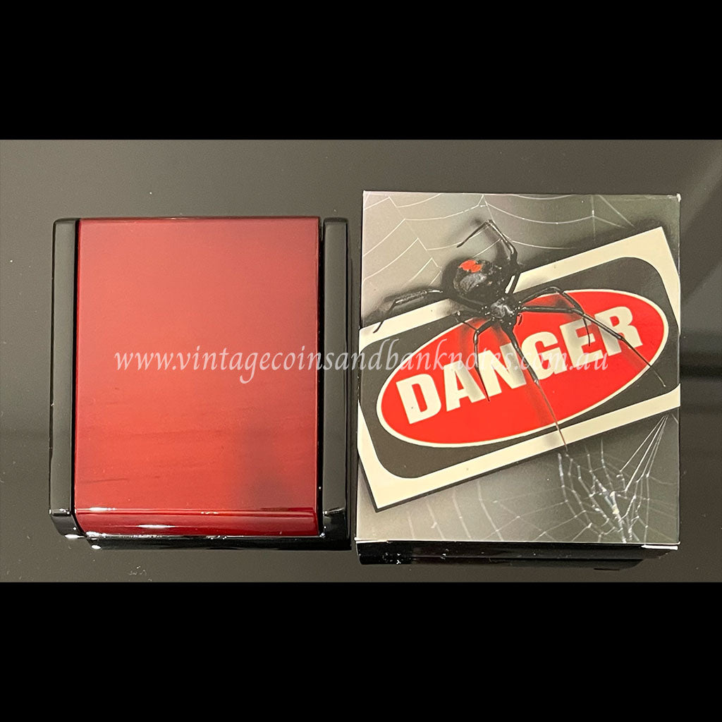 2006 1oz Silver Proof Coin Tuvalu Dollar - Danger Series Redback Spider