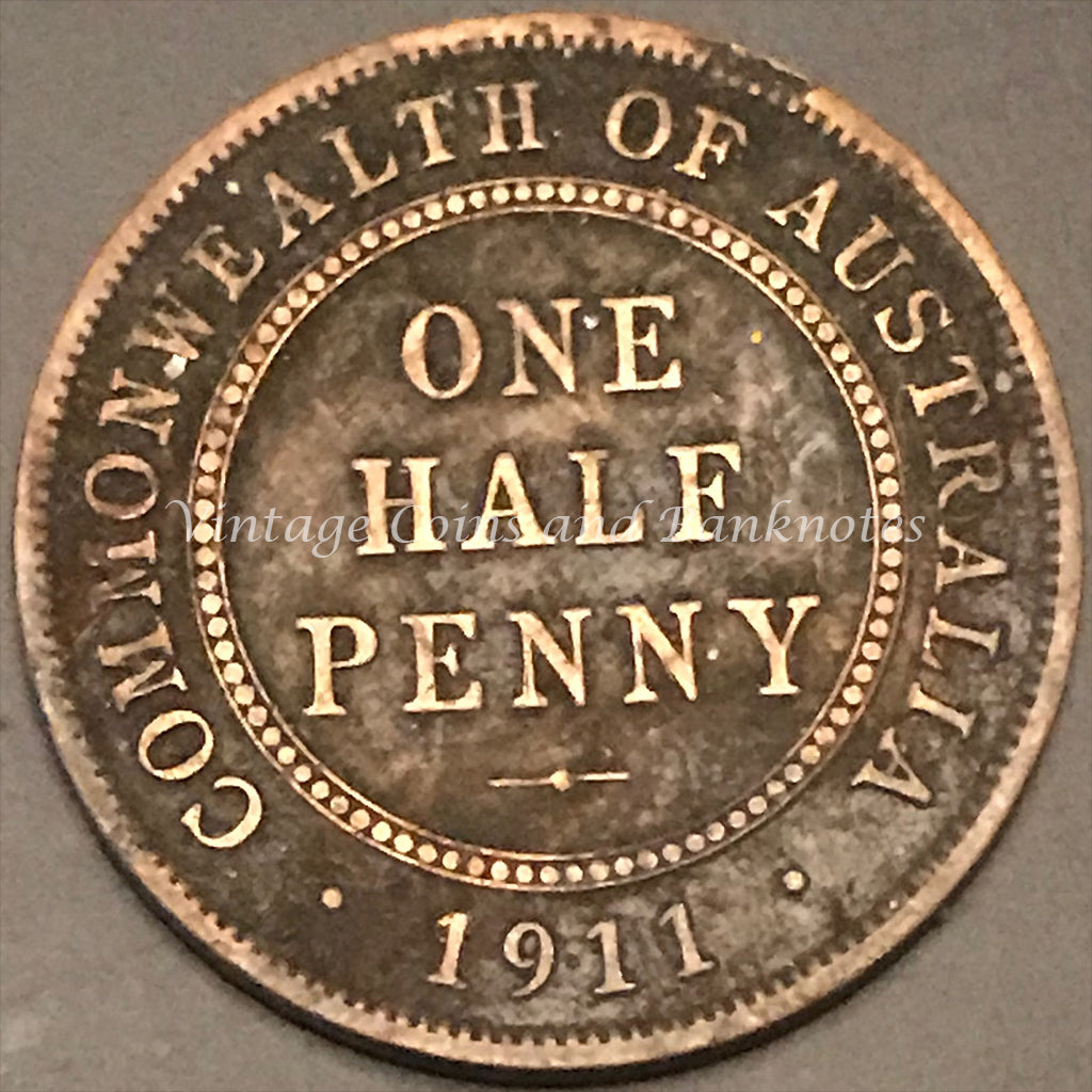 1911L Half Penny George V FINE