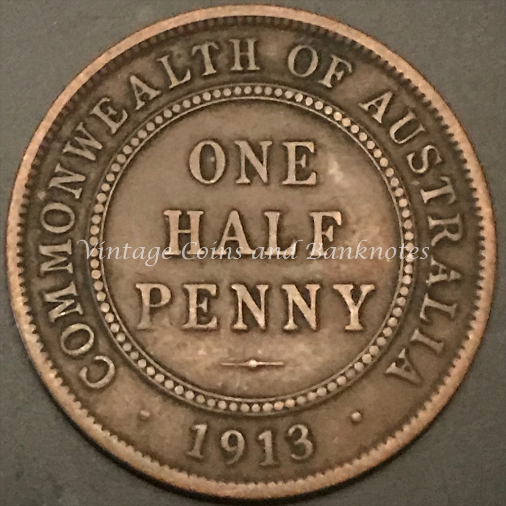1913L Half Penny George V VF