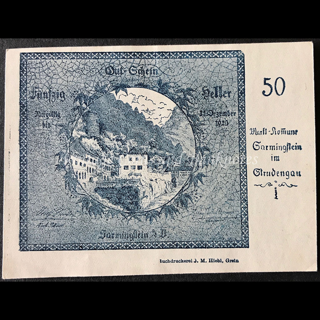 Austria 1920 50 Heller - Sarmingstein Notgeld UNC