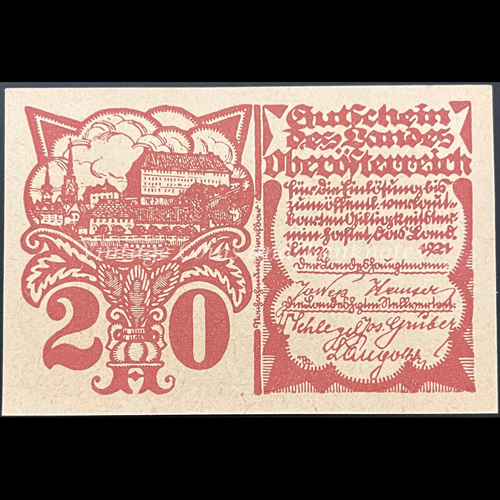 Austria 1921 20 Heller - Linz Notgeld UNC