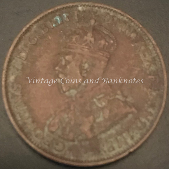 1927M Half Penny George V FINE