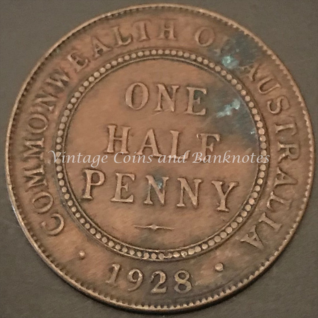 1928M Half Penny George V VF