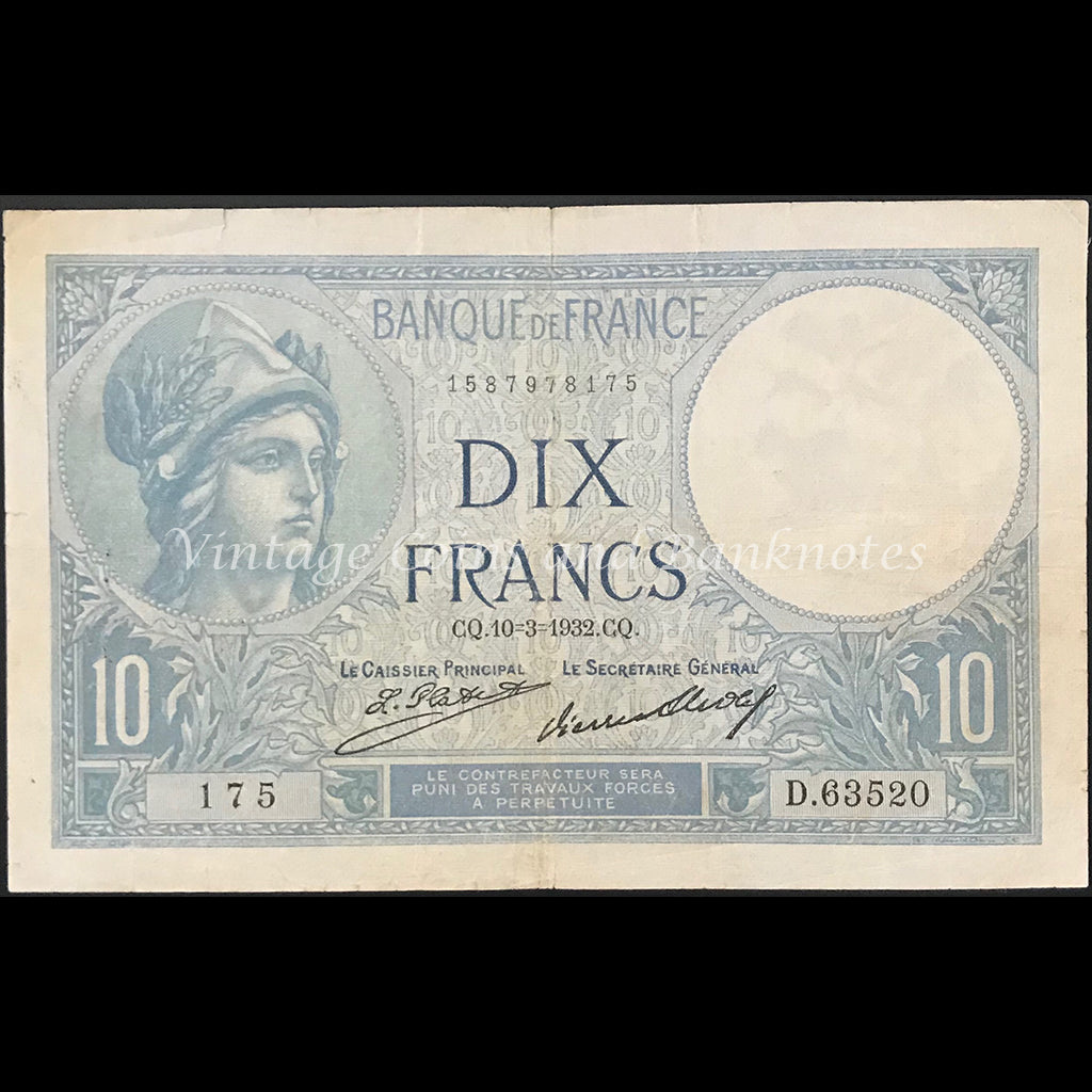 France 1932 10 Francs FINE