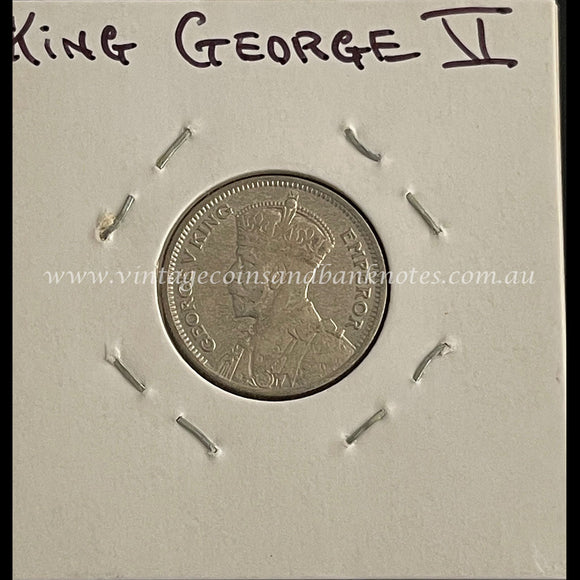 1933 New Zealand Sixpence King George V VF