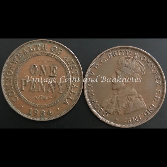 1934M Penny George V aVF/VF