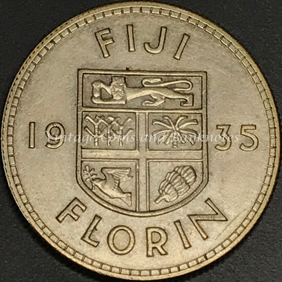 1935 Fiji Florin George V King Emperor UNC