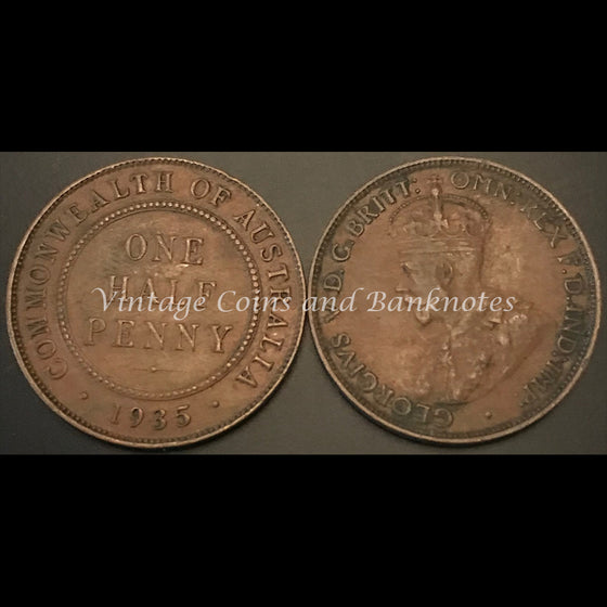 1935M Half Penny George V VF