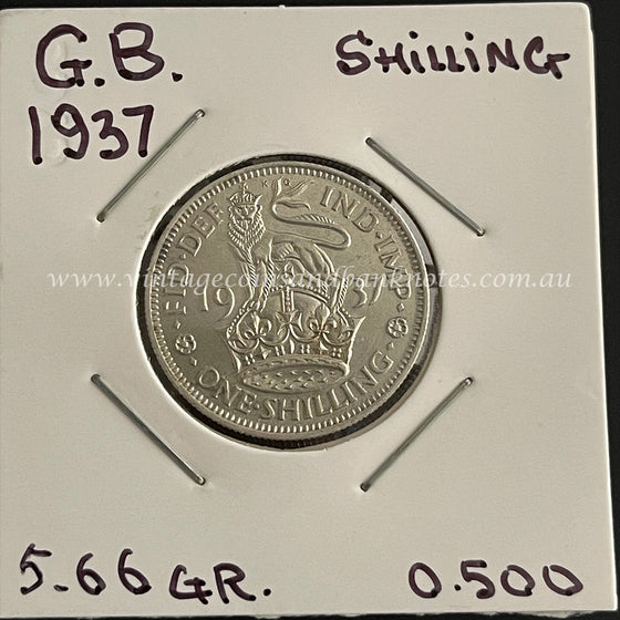 1937 British Shilling King George VI VF+/aEF