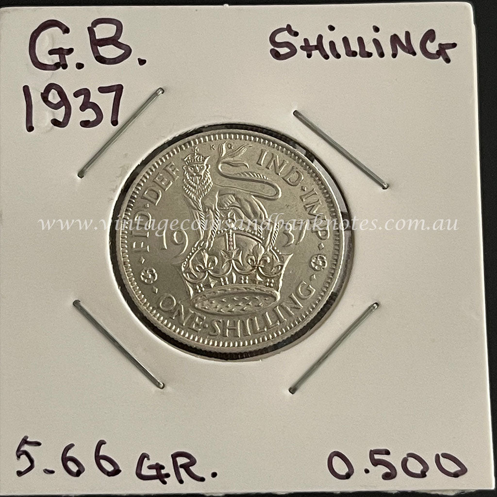 1937 British Shilling King George VI VF+/aEF