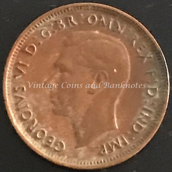 1939M Half Penny George VI Kangaroo VF Key Date Coin