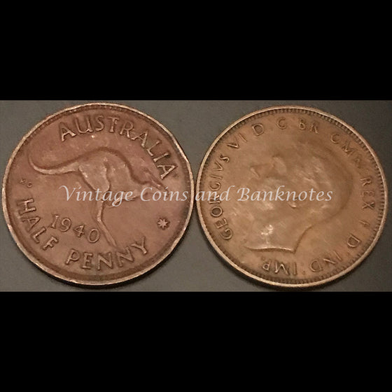 1940M Half Penny George VI VF