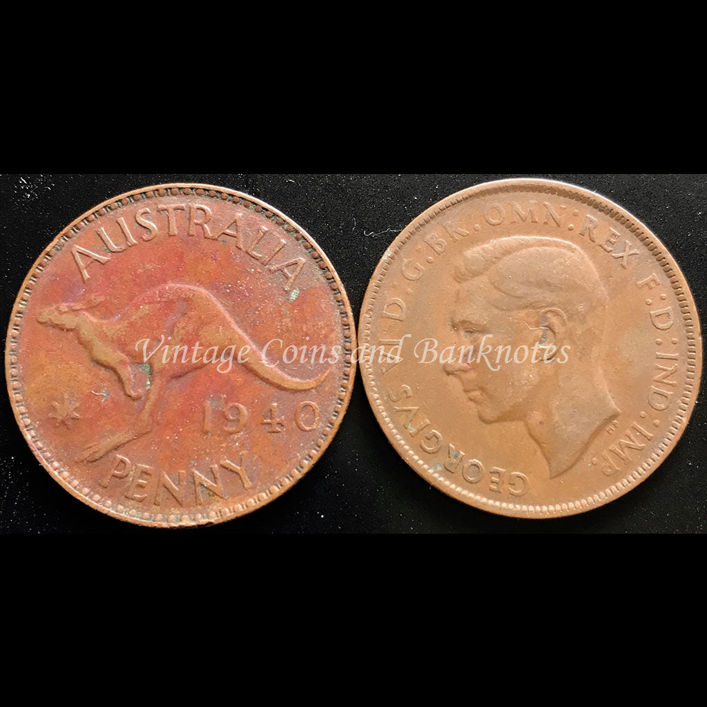 1940 Penny George VI - EF Perth Mint