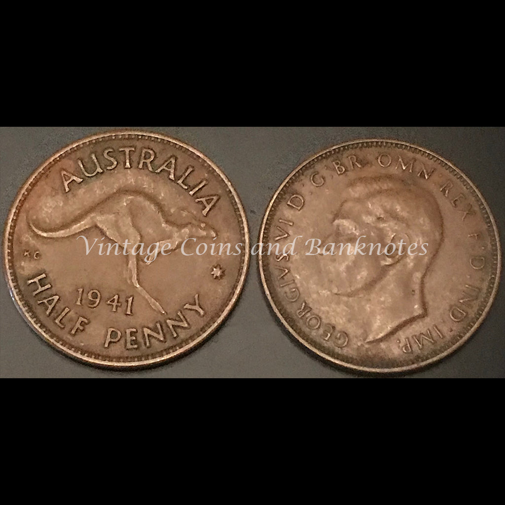 1941M Half Penny George VI VF
