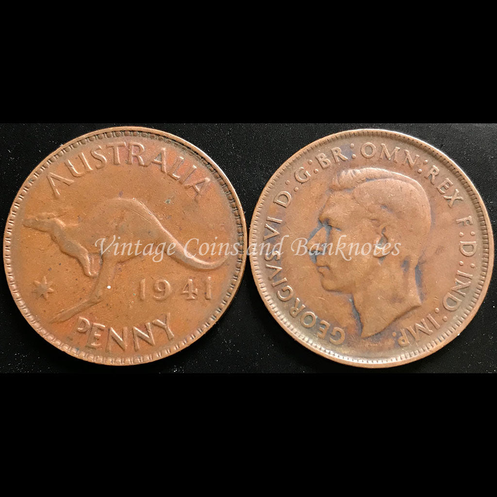 1941 Penny George VI - VF Perth Mint