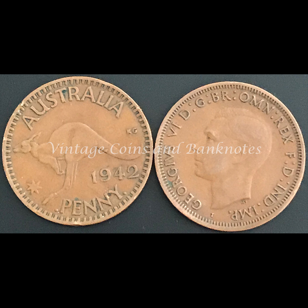 1942 B Penny George VI gFINE+