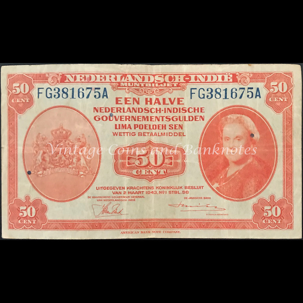 Netherlands Indies 1943 50 Cent VF