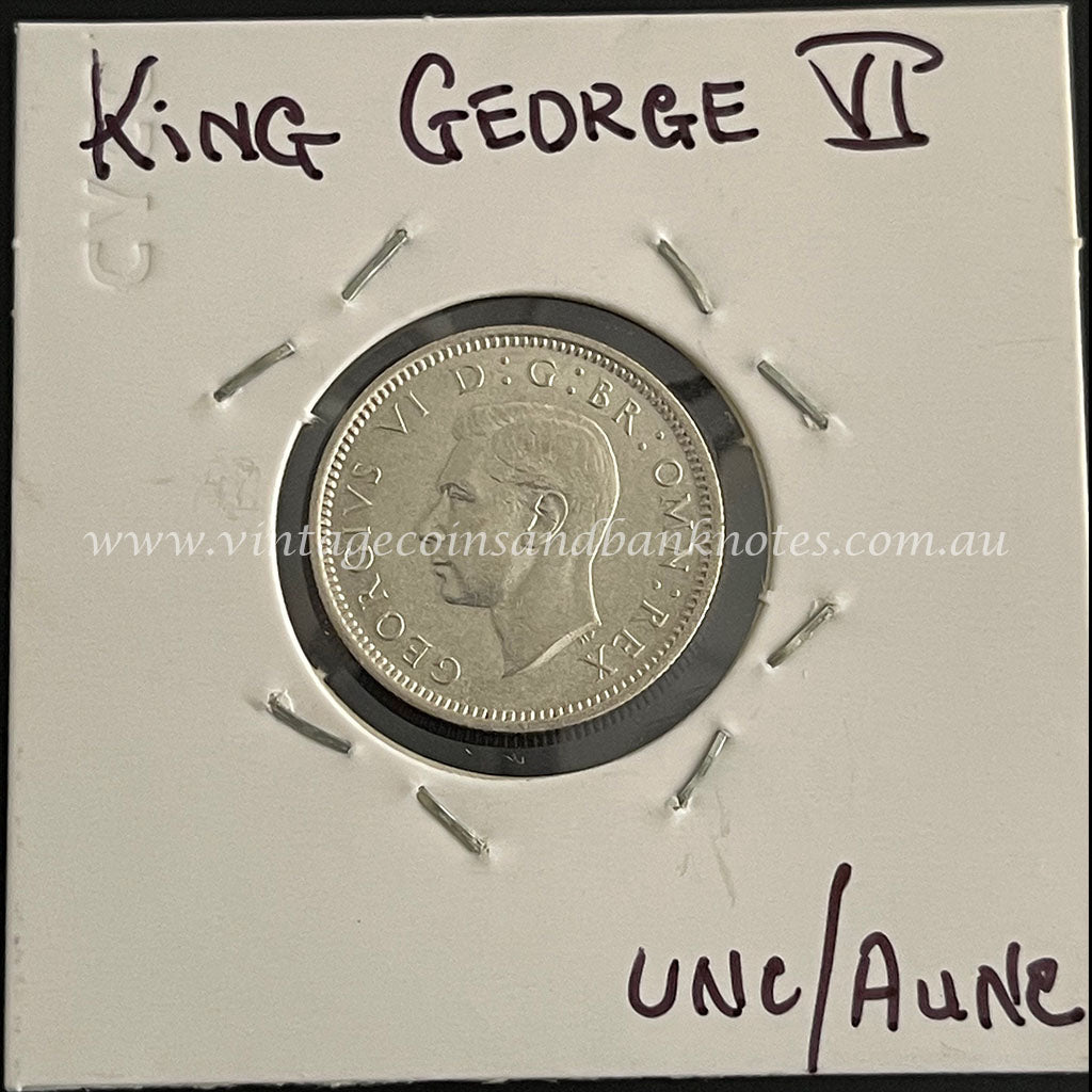 1944 British Sixpence King George VI aUNC/UNC