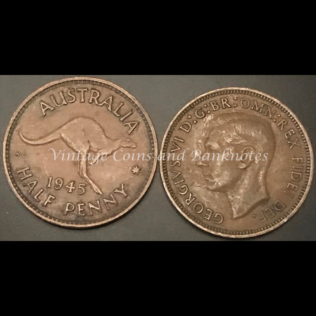 1945P Half Penny George VI EF