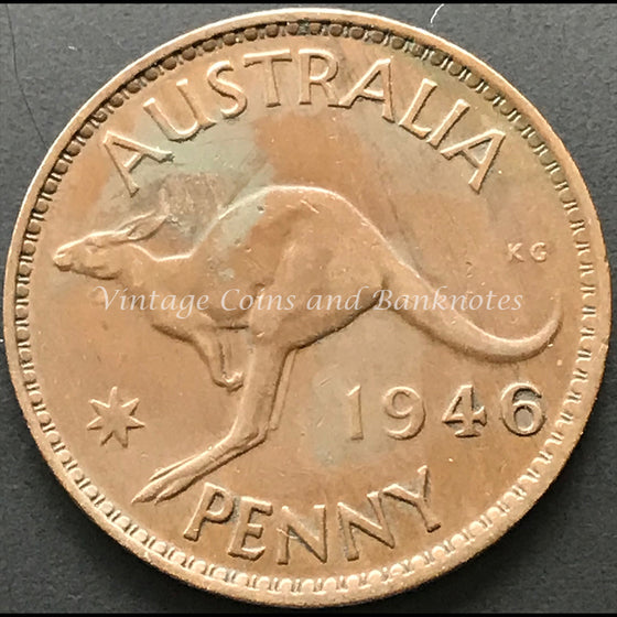 1946 Penny George VI Key Date EF