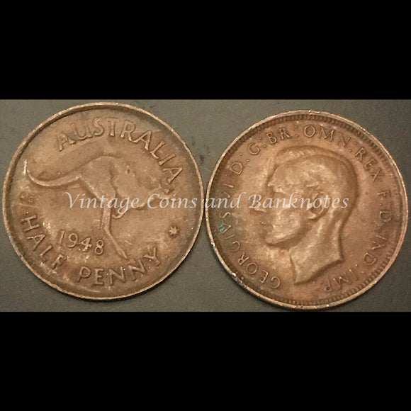 1948P Y. Half Penny George VI VF
